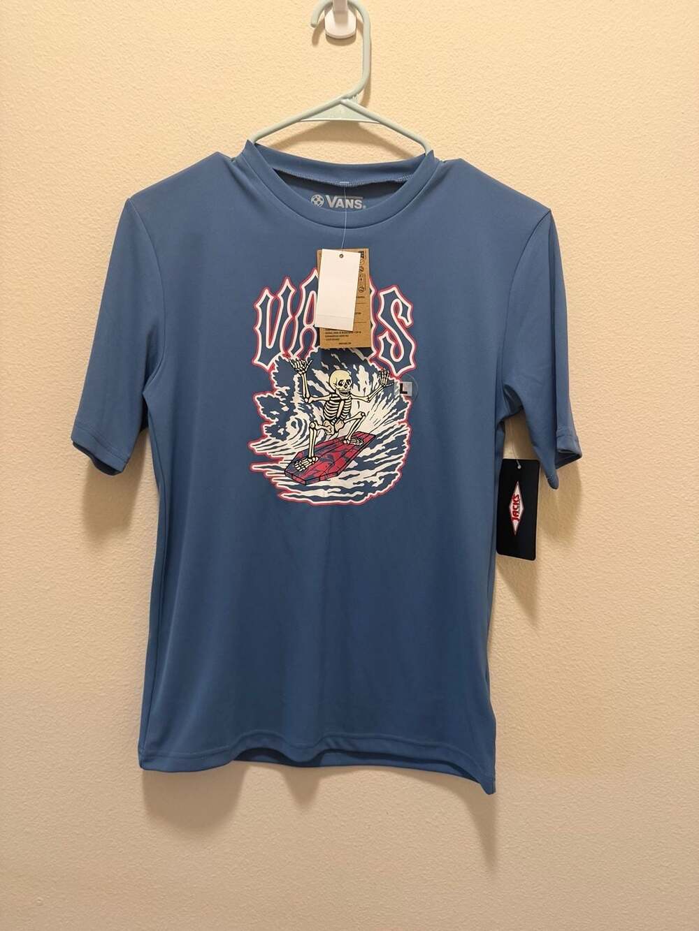 Boys Vans Surfin Skeleton Sunshirt Size L